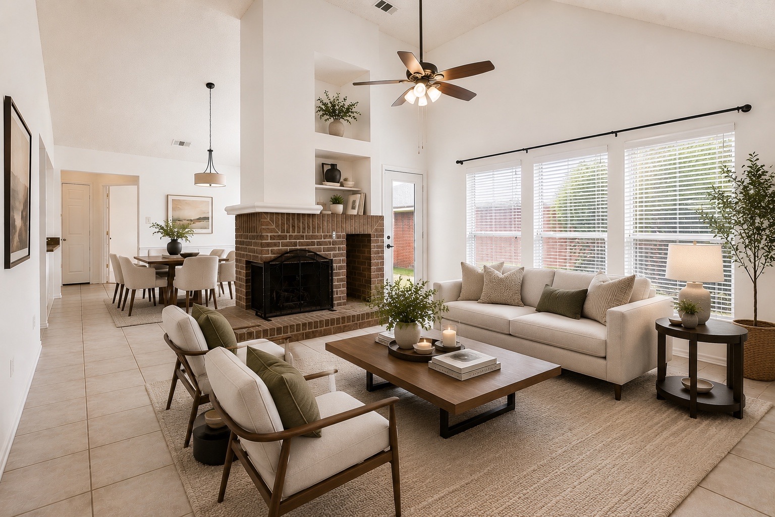 Professionally staged living room by RealtyStage Pro