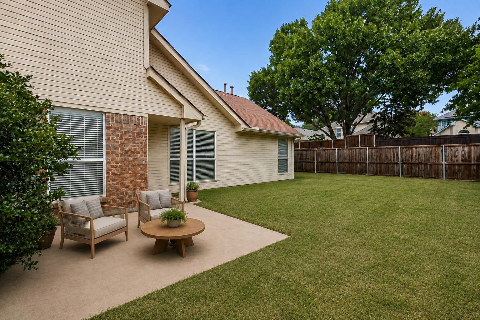 Patio + Lawn Refresh after exterior enhancement