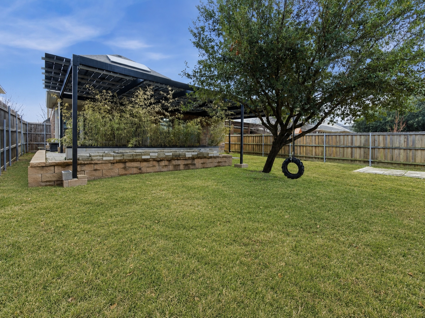 Backyard Lawn Recovery after exterior enhancement