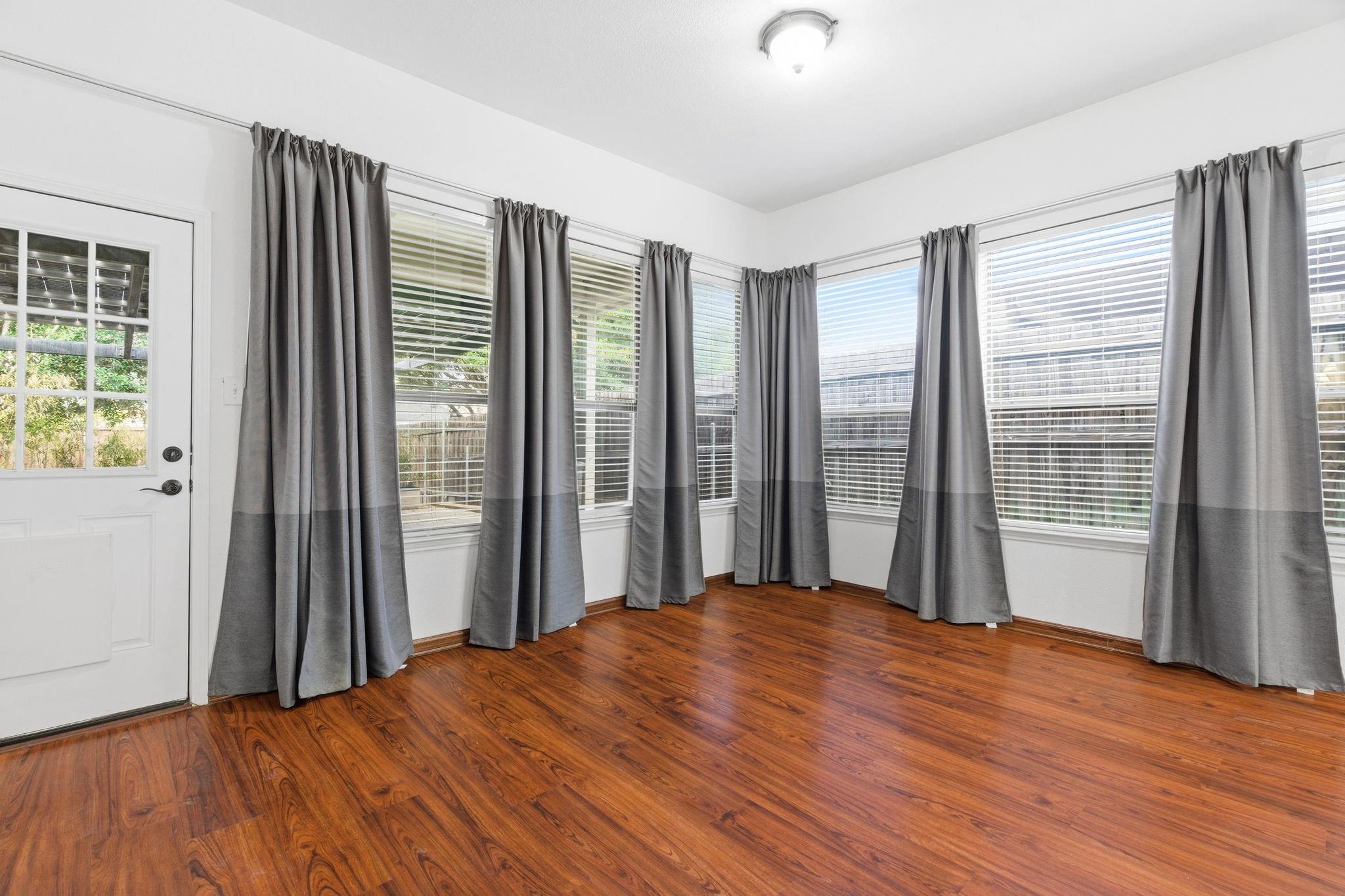 Sunroom with a Purpose before virtual staging