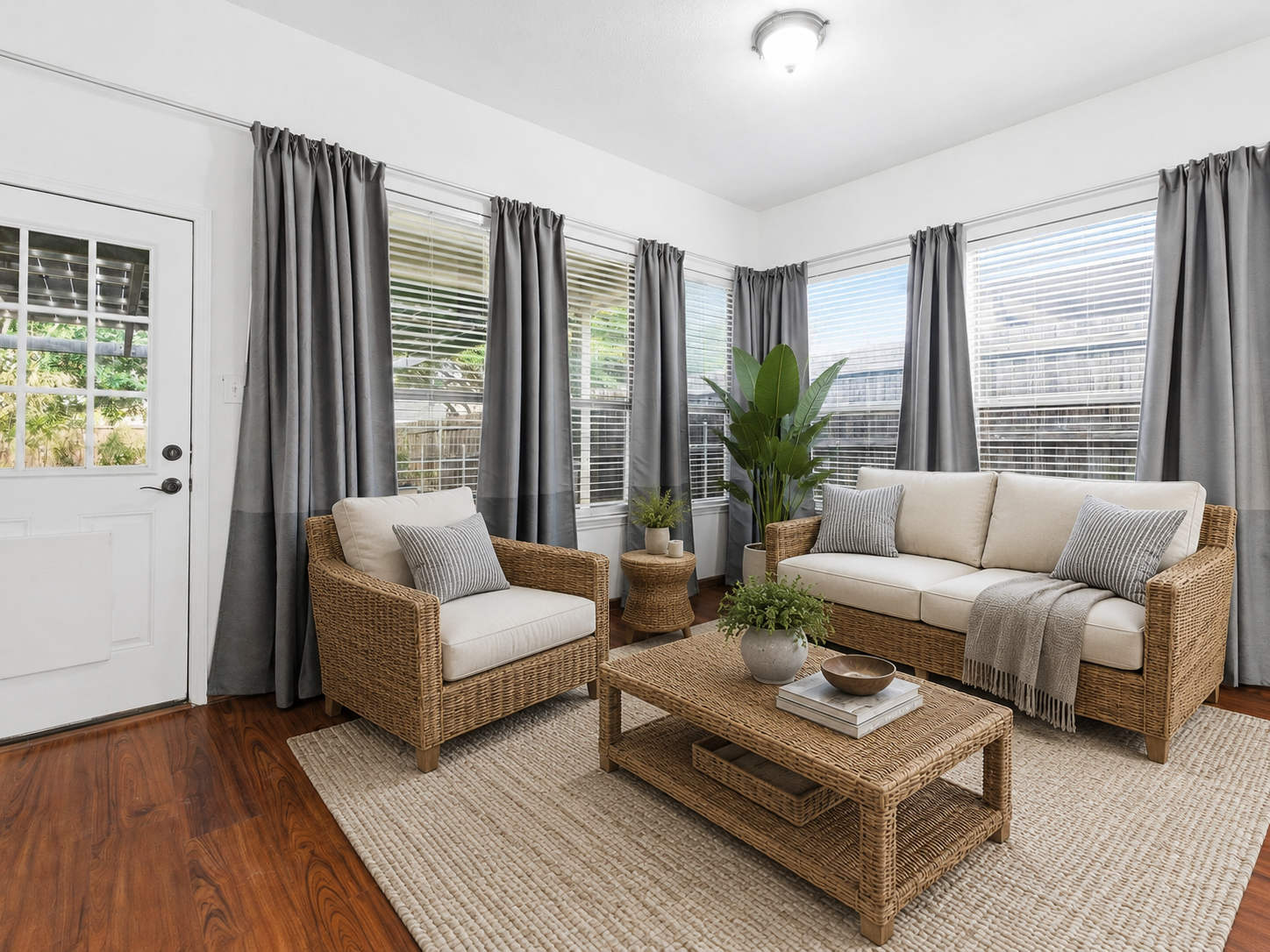 Sunroom with a Purpose after virtual staging