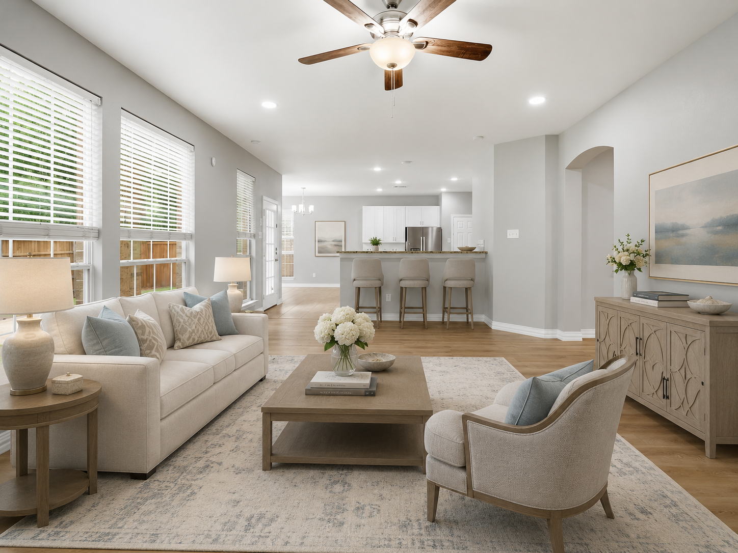 Open-Concept Living, Brought to Life after virtual staging