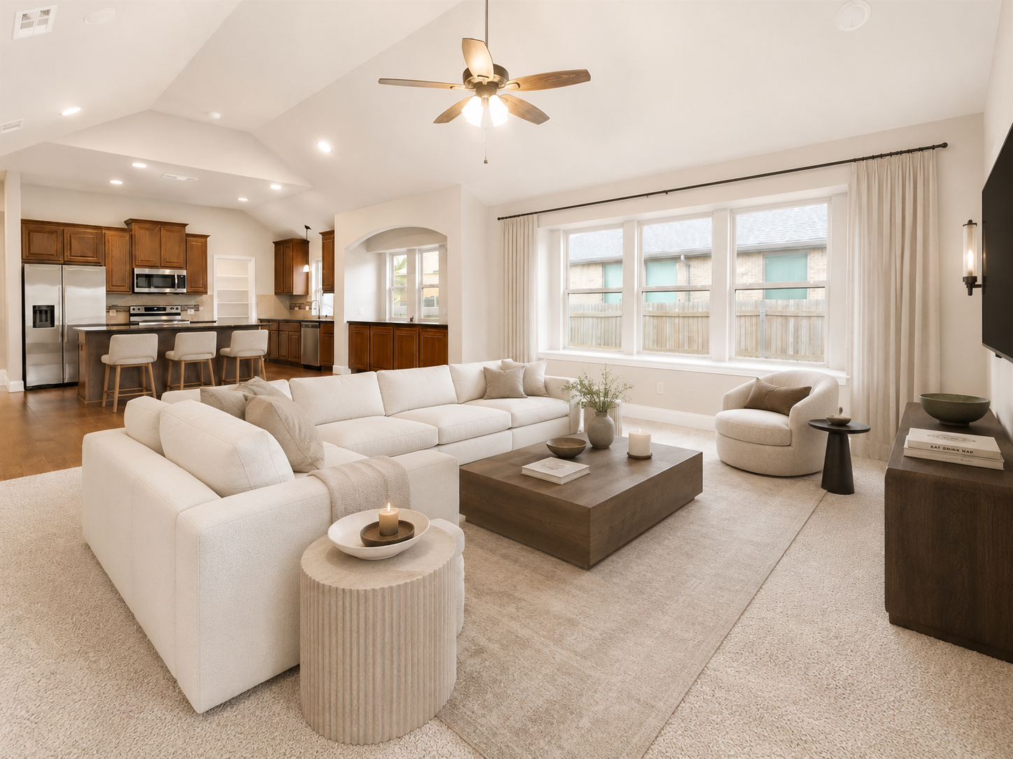 Spacious Family Room after virtual staging