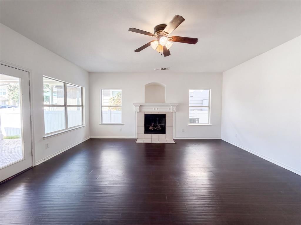 Fireplace-Centered Living before virtual staging