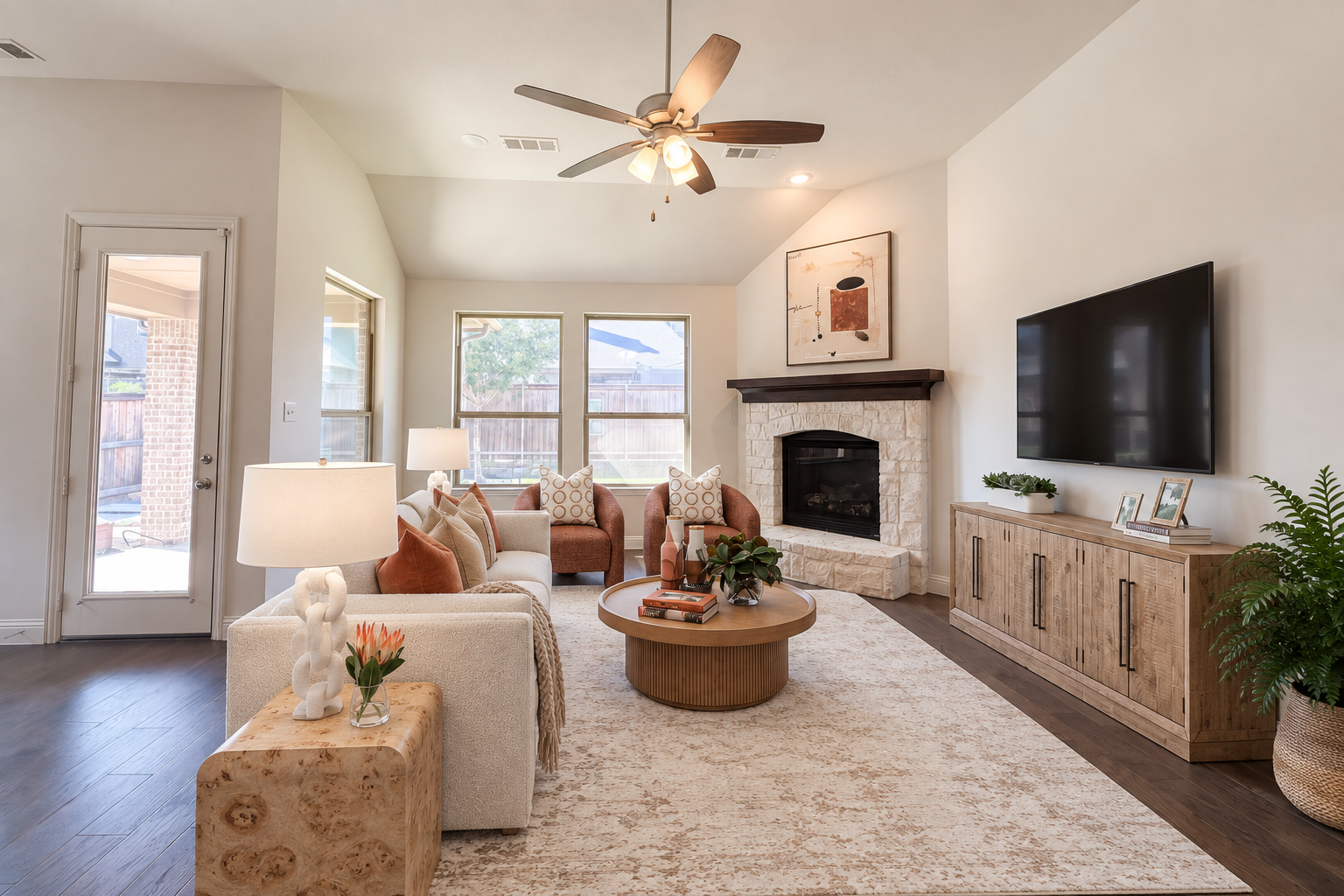 A Cozy Corner to Gather after virtual staging