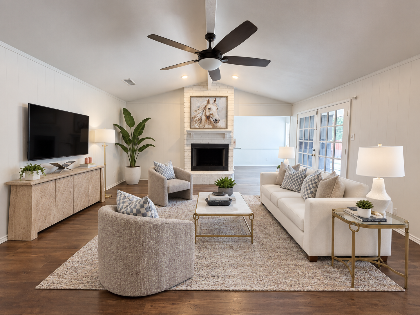 Fireside Comfort, Open Possibilities after virtual staging