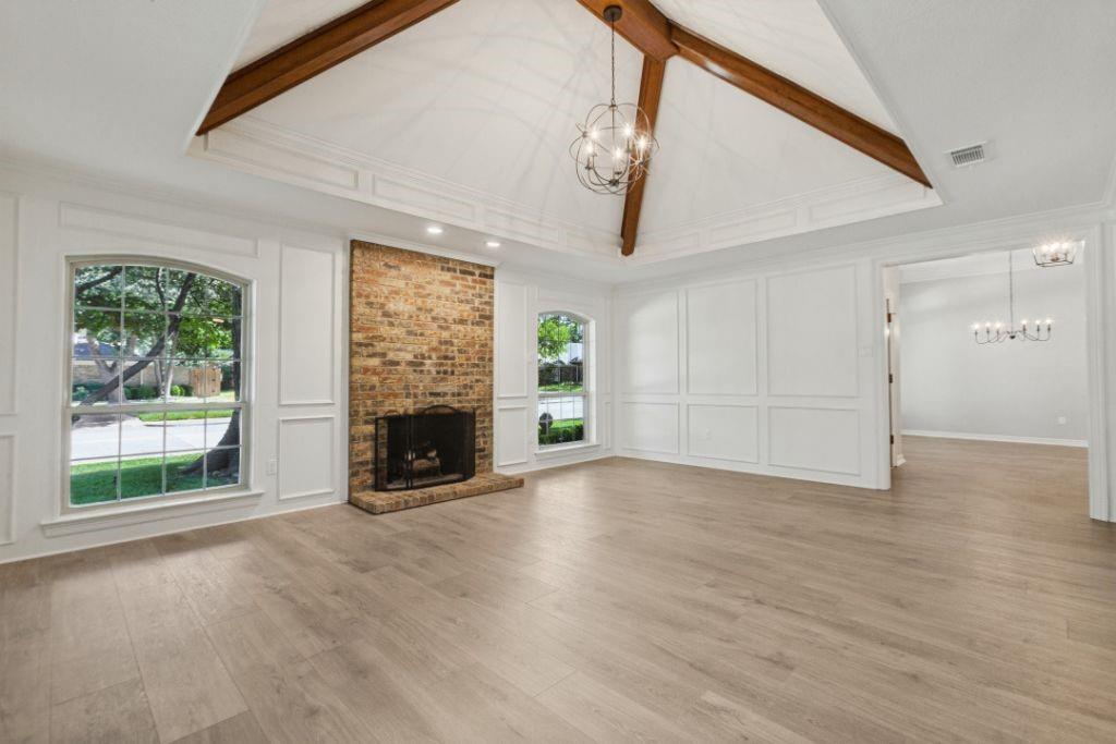 Under the Beams, Around the Fire before virtual staging