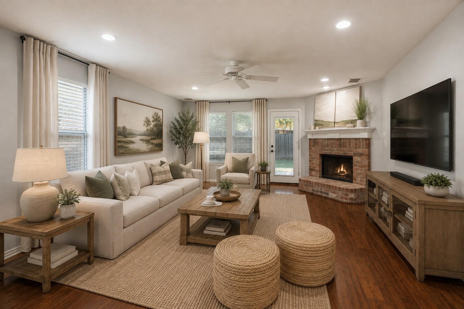 Owner-selected generic virtual-staging furniture-placement example