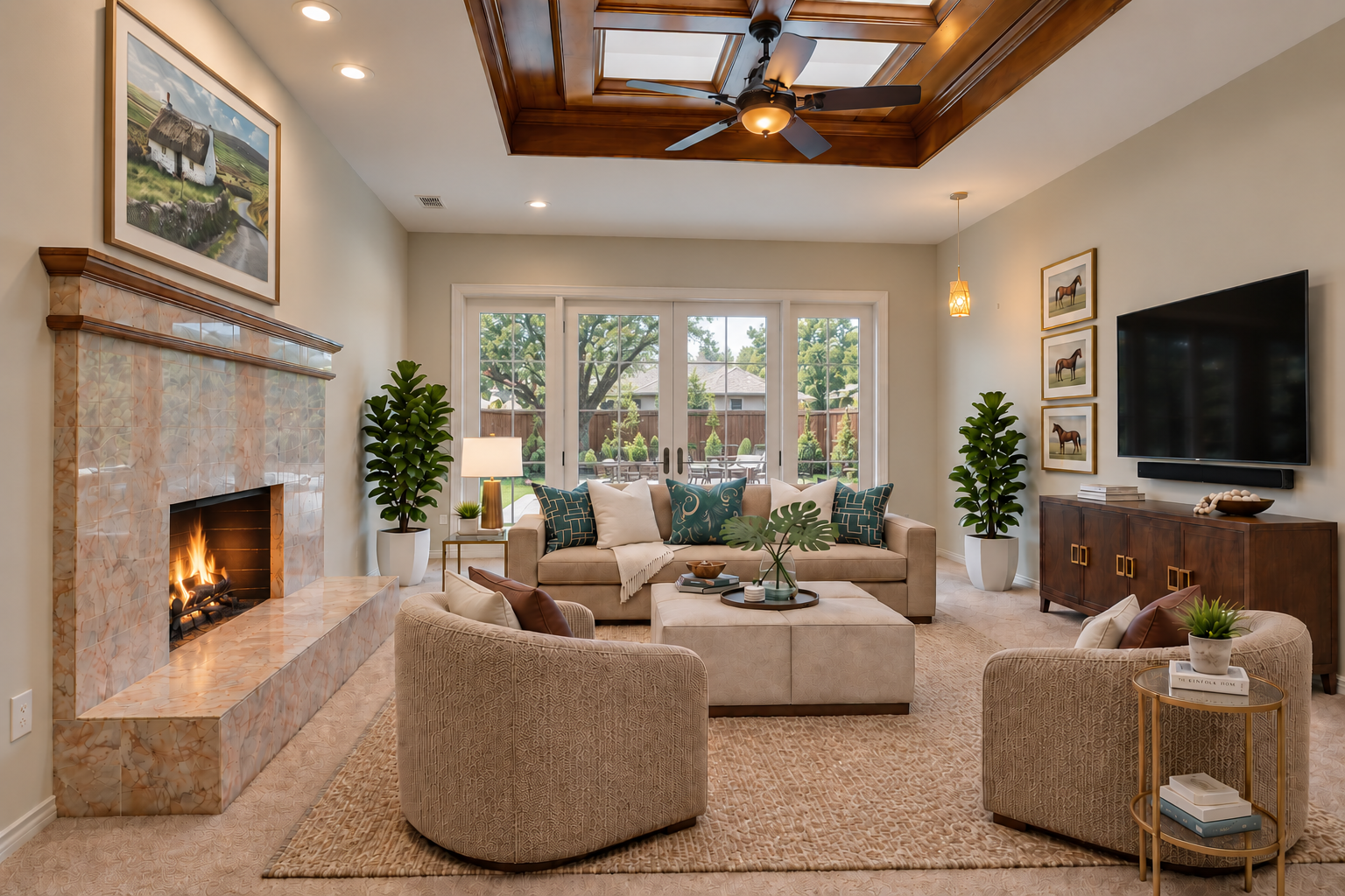 Dining room after staging